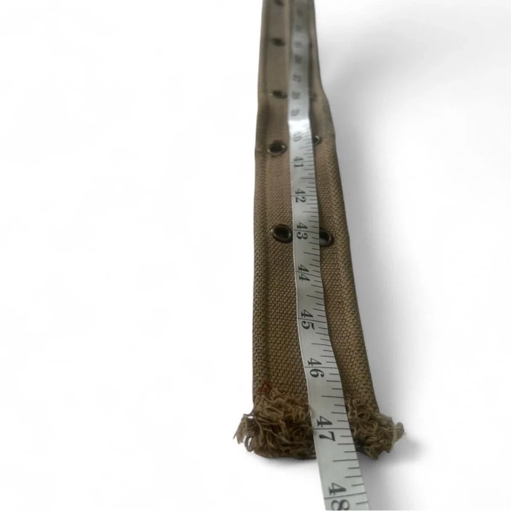 y2k Canvas Chunky Belt with Grommets & Double D-Ring Buckle Closure Large